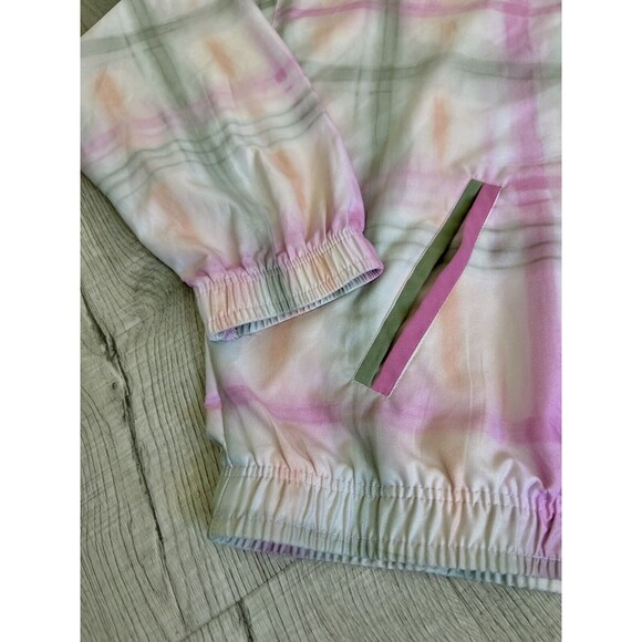 Vintage - TAIL Bomber Jacket-Green/Pink-White Plaid-size Medium - Picture 3 of 13